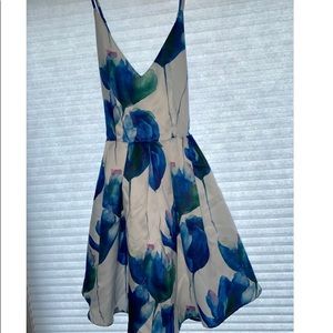 Fit and flare cross strap dress